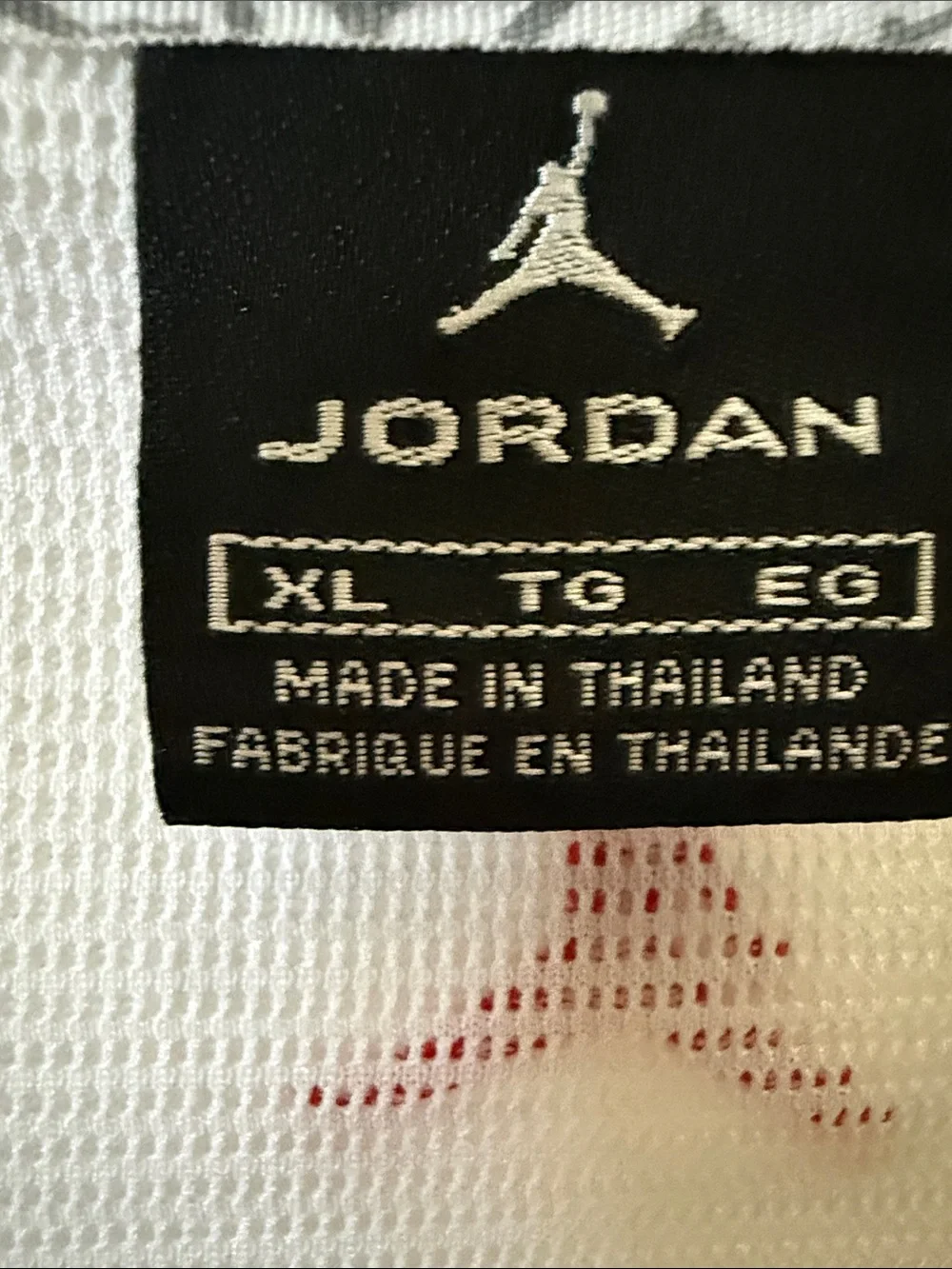 Jordan Spiz’ike Brooklyn vintage White Polo with Red & white.